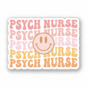 Sticker Infirmière psychiatrique rétro, cadeau pour infirm