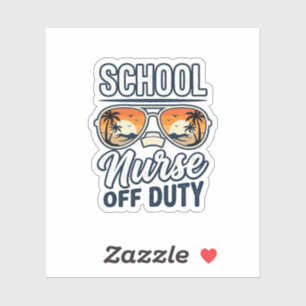 Sticker Infirmière scolaire hors service chemise de lunett