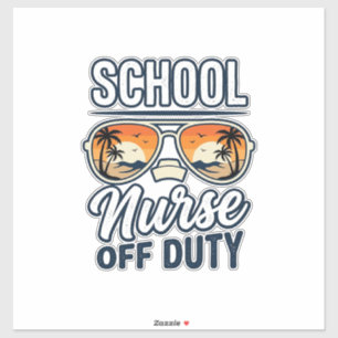 Sticker Infirmière scolaire hors service chemise de lunett