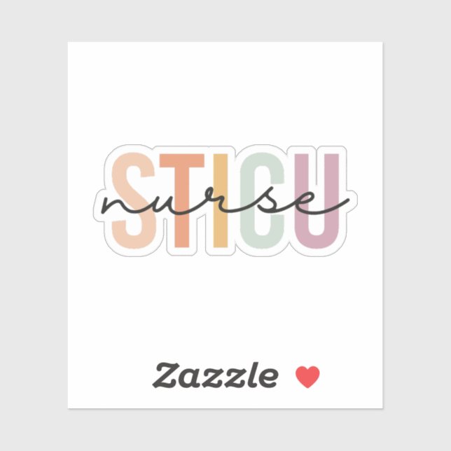 Sticker Infirmière STICU (Feuille)