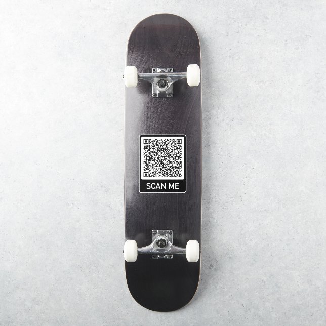 Sticker Info d'analyse de code QR personnalisé Votre Stick (Skateboard)