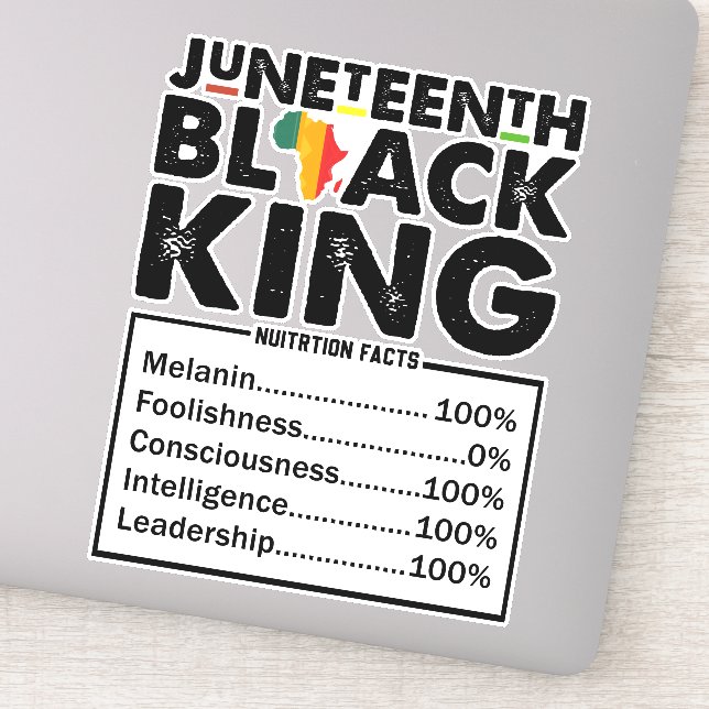 Sticker Informations nutritionnelles Juneteenth Black King (Détail)