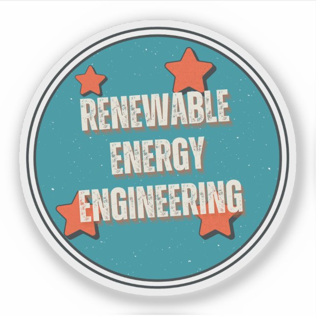 Sticker Ingénierie des énergies renouvelables (Devant)