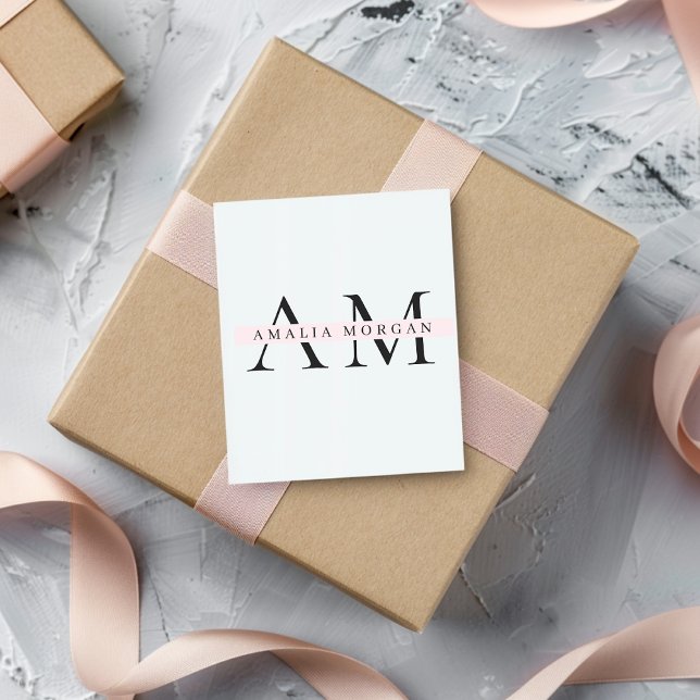 Sticker initial et personnalisé minimal Pastel Pin (Créateur téléchargé)