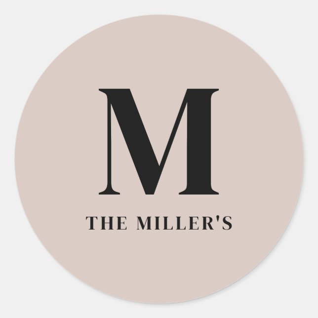 Sticker initial propre et moderne (Devant)