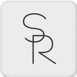 Sticker Initiales de chevauchement à l'aspect moderne