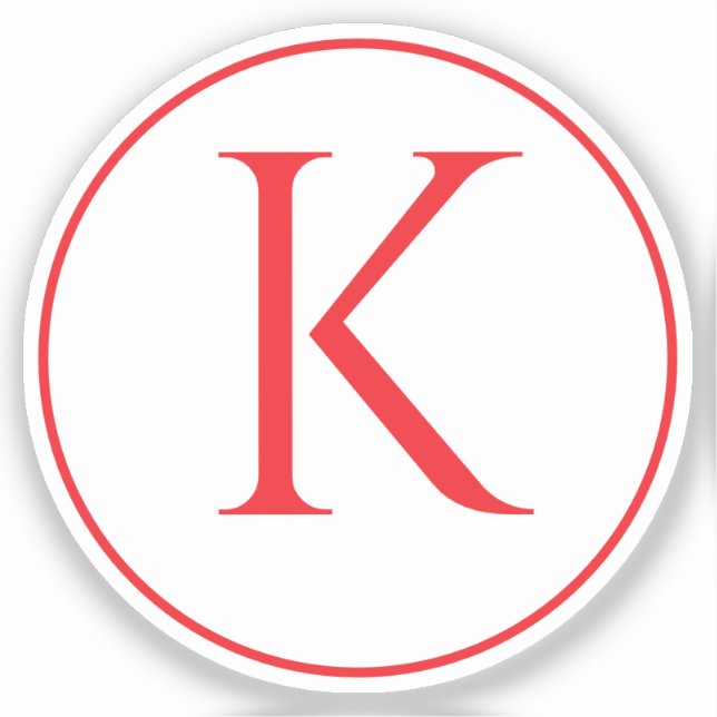 Sticker Initiales de monogramme Nom Lettre Alphabet Gras R (Recto)