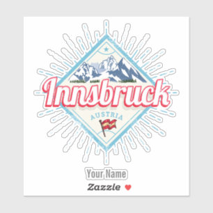Sticker Innsbruck Tyrol Autriche Retro Alpes Vintage