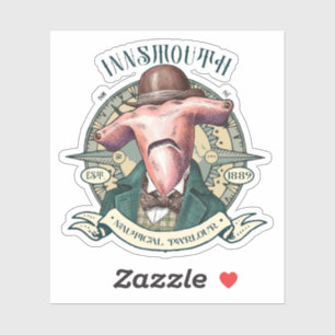 Sticker Innsmouth Nautical Parlor Hammerhead Gentleman