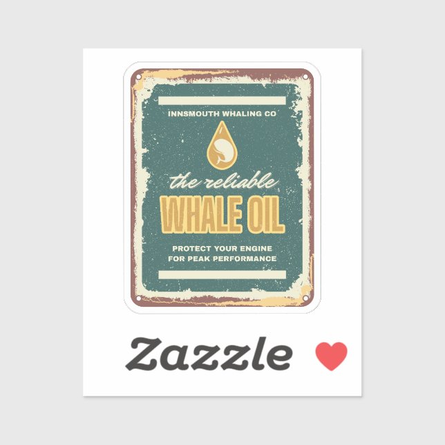 Sticker Innsmouth Whale Oil Lovecraft (Feuille)