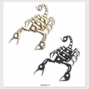 Sticker Insectes de bogues noir et or