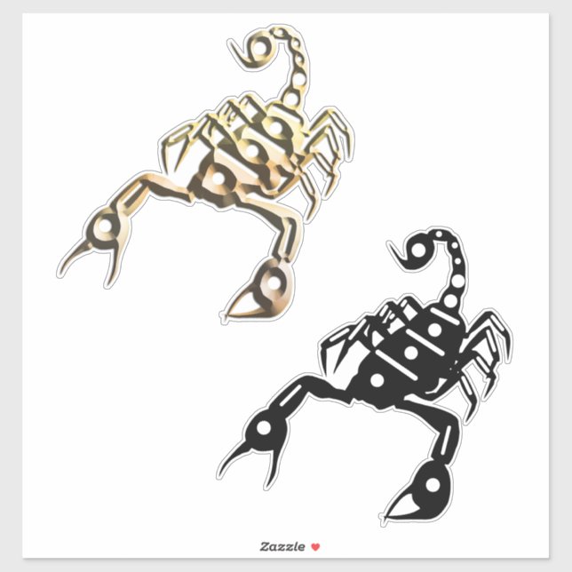 Sticker Insectes de bogues noir et or (Feuille)
