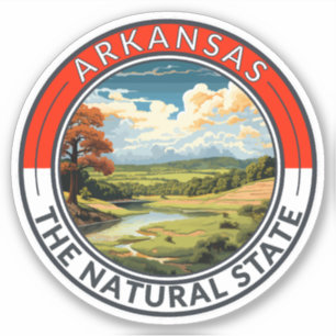 Sticker Insigne d'art de voyage de l'Arkansas