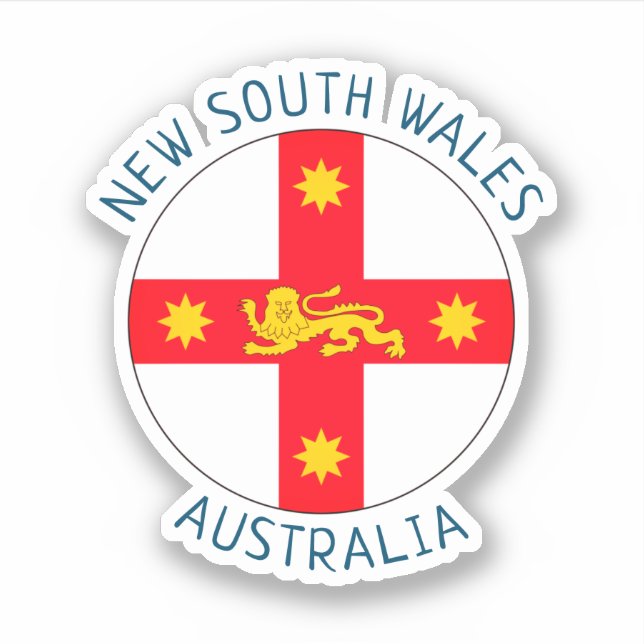 Sticker Insigne de la Nouvelle-Galles du Sud, Australie (Devant)
