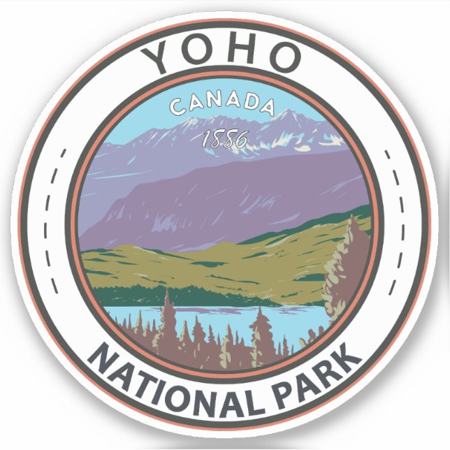 Sticker Insigne du Canada du parc national Yoho (Devant)