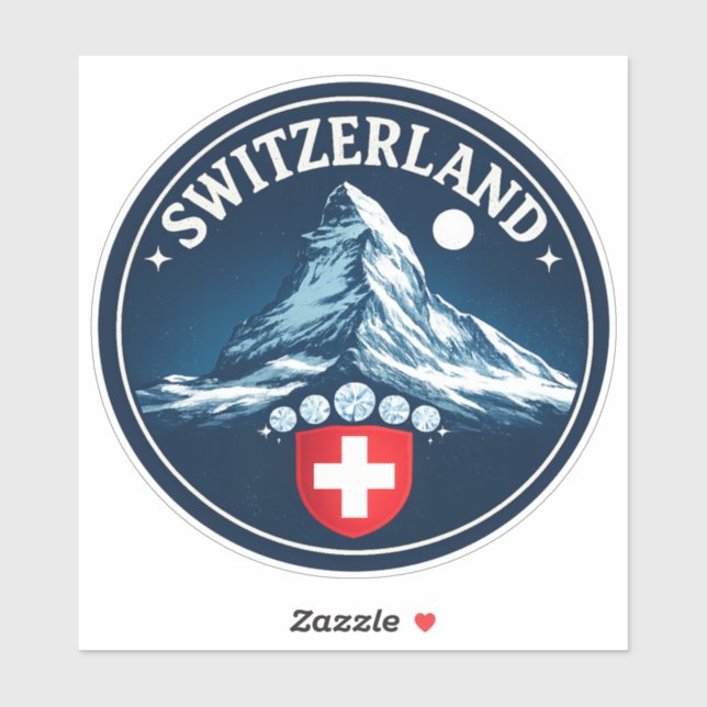 Sticker Insigne du patrimoine suisse du Matterhorn (Feuille)