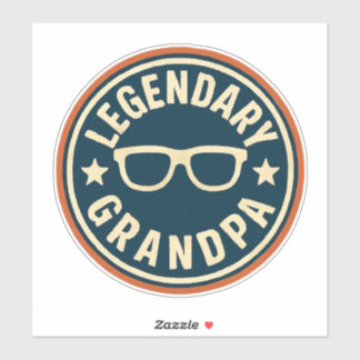 Sticker insigne rétro grand-père légendaire
