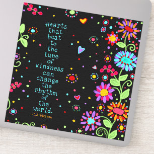 Sticker Inspiration "Les Coeurs Surs Peuvent Changer Le Mo