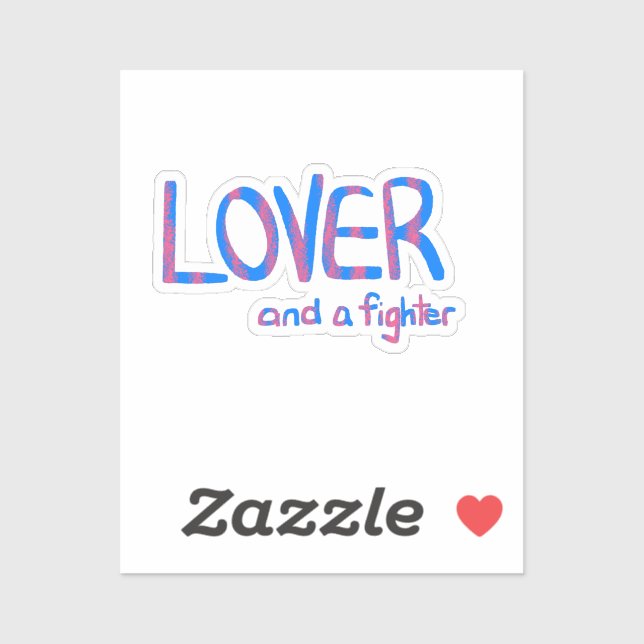 Sticker Inspirational Hand Drawn Blue and Pink Quote (Feuille)
