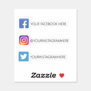 Sticker Instagram personnalisé Facebook Twitter Médias soc