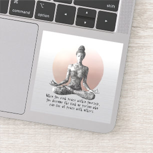 Sticker Instructeur de méditation Yoga Reiki Master Lotus 