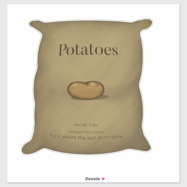 Sticker Instructions drôles pour le stockage de pommes de  (Feuille)