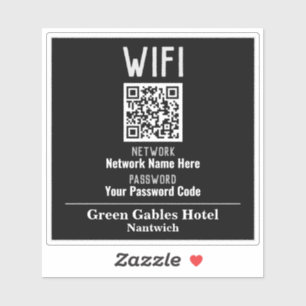 Sticker Instructions WiFi avec code QR
