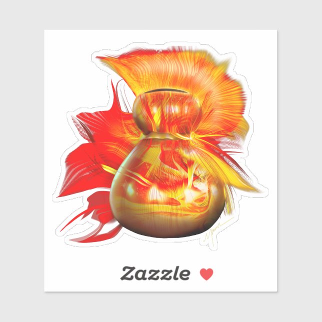 Sticker Instrument Ipu Hawaii Gourd (Feuille)