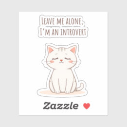 Sticker Introvert Cat