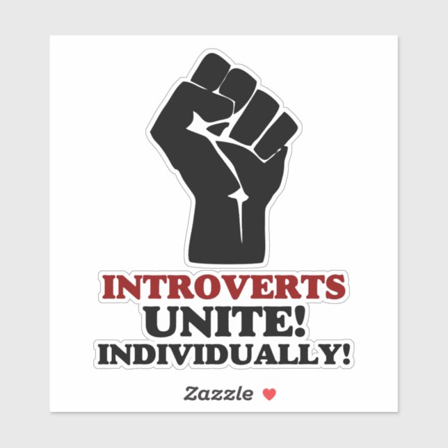 Sticker Introverties Unite (Feuille)