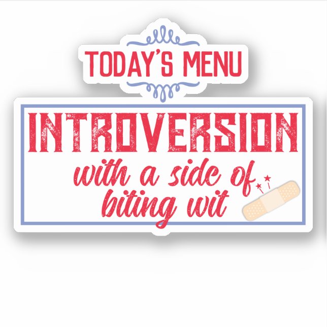 Sticker Introvertir les morsures anti-solitaires sociales  (Devant)