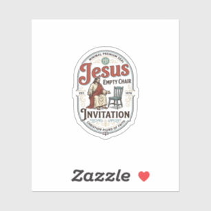 Sticker Invitation Jésus Chaise Vide Invitation Jésus Chai
