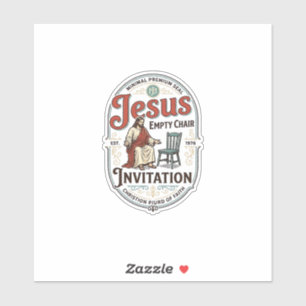 Sticker Invitation Jésus Chaise Vide Invitation Jésus Chai