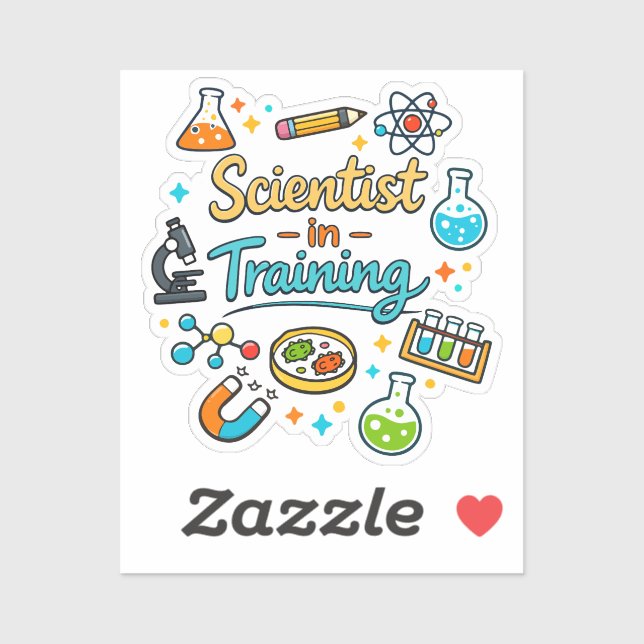Sticker Invitation Jeune Scientifique en Formation (Feuille)