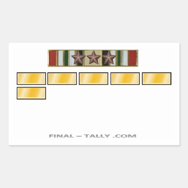 Sticker Irak 6 mois avec 3 Star de campagne (Devant)