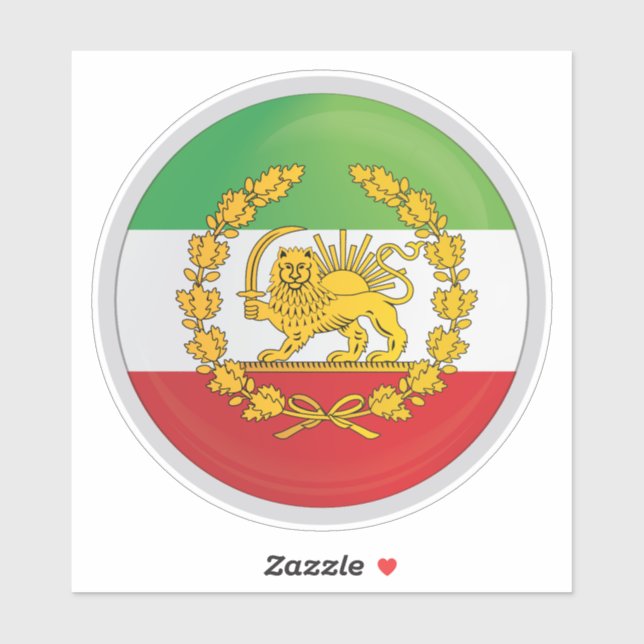 Sticker Iran Royaume des Lions Perse Pahlevi (Feuille)