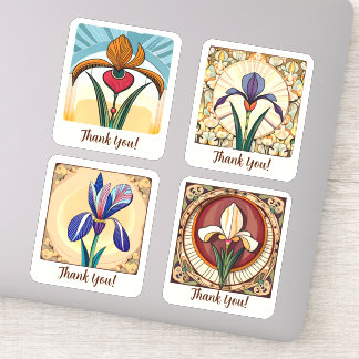 Sticker Iris Fleurs Super Retro Personnalisé