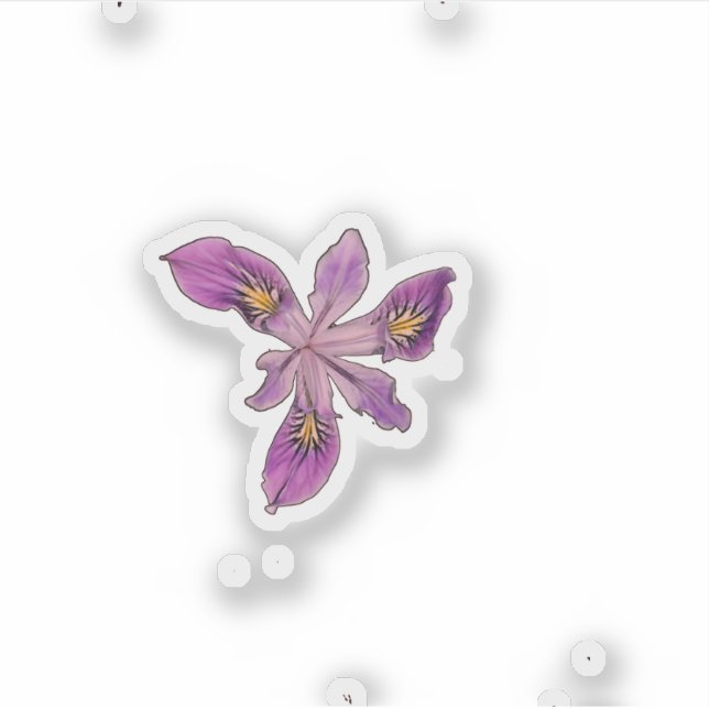 Sticker Iris sauvage transparent (Devant)