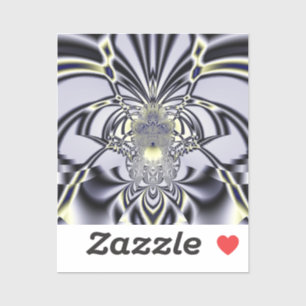Sticker Iris Violet Art Fractal de Géométrie Sacrée