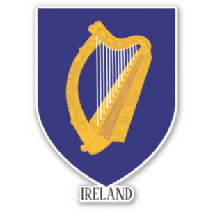 Sticker Irlande Armoiries Nationales Patriotique