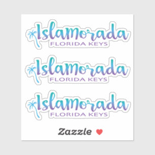 Sticker Islamorada Florida Keys feuille de trois
