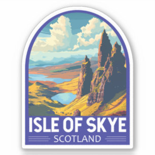Sticker Isle of Skye Scotland Travel Art Vintage