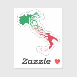 Sticker Italie Italie - Les racines de la carte italienne