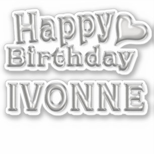 Sticker Ivonne Happy Birthday