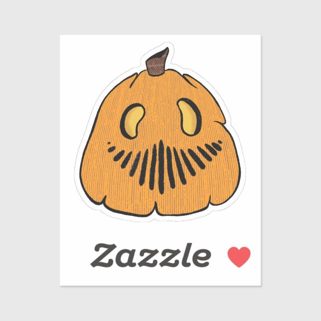 Sticker Jack o' Lantern - Joyeux Jack (Feuille)