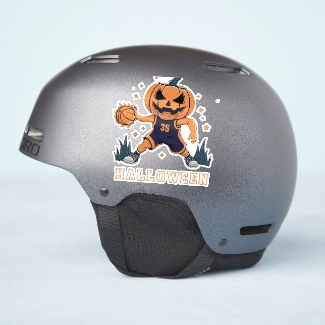 Sticker Jack-o'-Lantern's Fiery Slam Dunk : Nuit d'Hallowe (Côté casque)