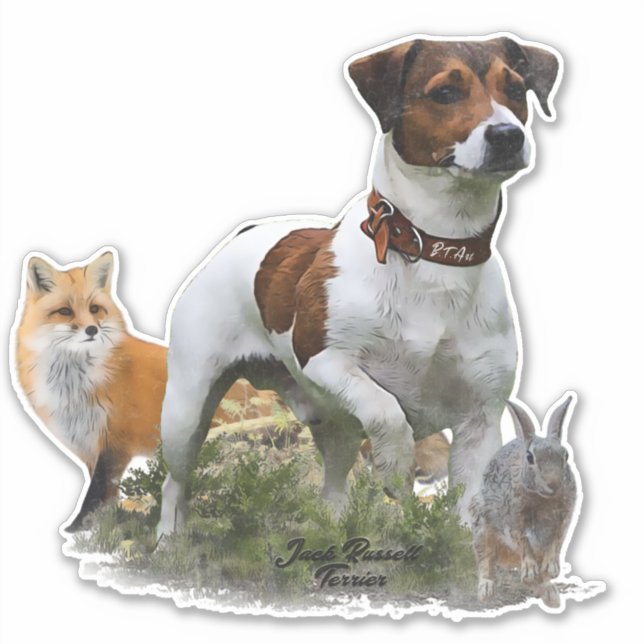 Sticker Jack Russell Terrier, Art (Devant)