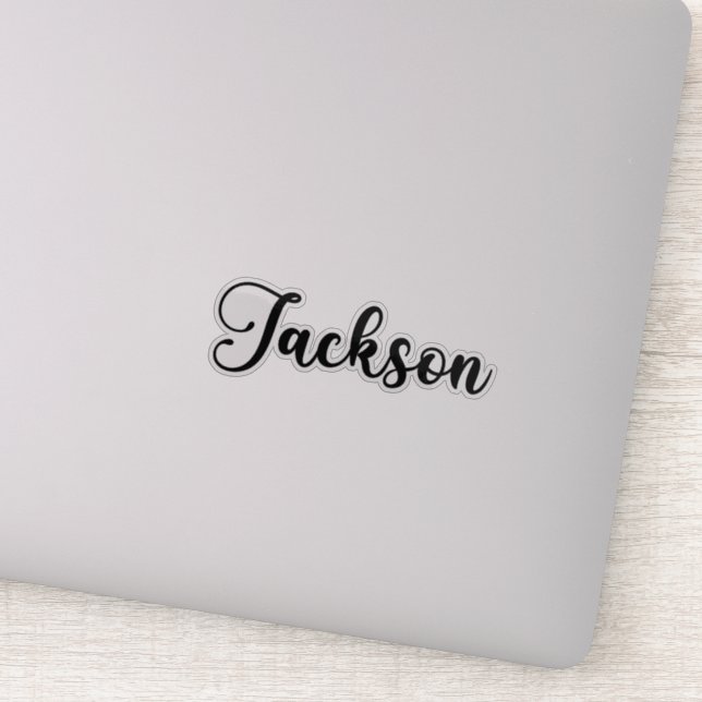 Sticker Jackson Name - Calligraphie manuscrite (Détail)