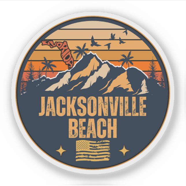 Sticker Jacksonville Beach, Floride (Devant)