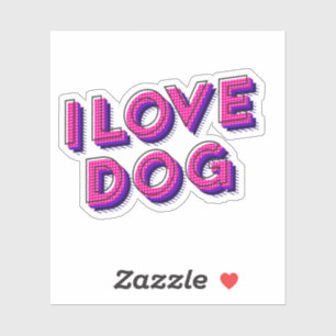 Sticker J'adore Chien
